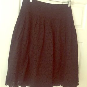Black eyelet skirt